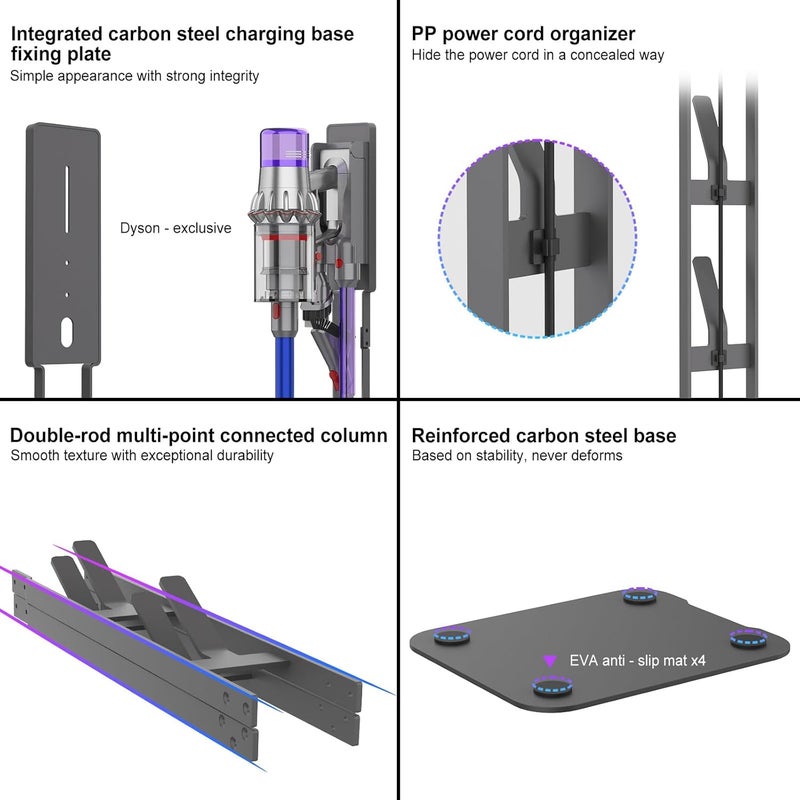 AIKOLZON Vacuum Stand for Dyson V15 V11 V10 V9 V8 V7 V6 DC30 DC31 DC34 DC35 DC58 DC59 DC62 DC74 Handheld Cordless Vacuum Cleaner - Image 5